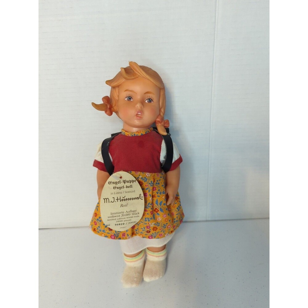 M J Hummel Goebel Doll Rosl W/ Backpack Limited Edit #820 of 20000 world wide